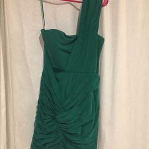 Green fitted mini dress